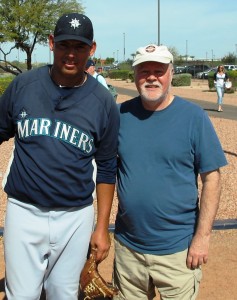 Chris with Jose...young minor league pitcher from Nicauragua