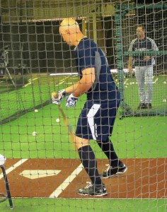 Raul Ibanez in the cage