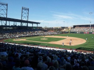 One of the beautiful Cactus League ballparks: the geometry of the universe