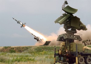 Soviet Surface to Air Missile (SAM) in action