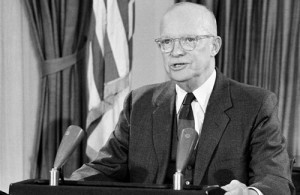 Eisenhower making Farewell address to nation