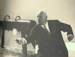 Nikita Khrushchev playing badminton