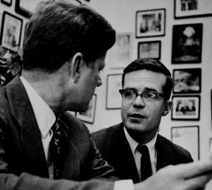 Kennedy speech writer Ted Sorensen with JFK