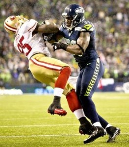 Kam Chancellor hit on Vernon Davis