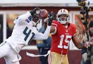 Byron Maxwell intercepting Colin Kaepernick