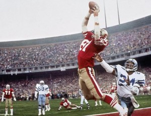 Dwight Clark makes "The Catch" in the 1982 playoffs