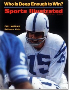 Earl Morrall on the cover of Sports Illustrated during the 68 season