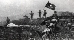 Viet Minh flag over Dien Bien Phu