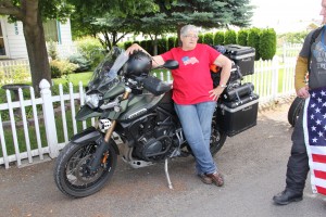 Aunt Sally poses with a bike!