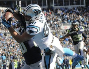 Greg Olsen's diving TD catch in the 2nd qtr put Panthers up 31-0