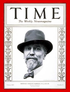 Norman Montagu on the cover of Time magazine