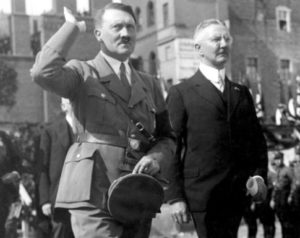 Adolf Hitler with Reichsbank president and BIS board member Hjalmar Schacht