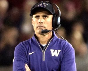 Huskies head coach Chris Peterson