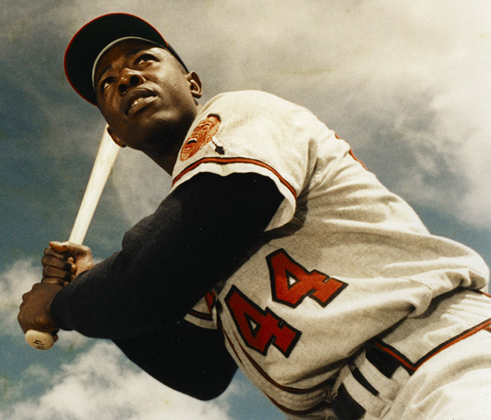 Hank Aaron Jersey. 1957-58 Milwaukee Braves away jersey